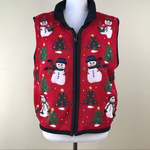 Vtg Ugly Christmas Sweater Vest